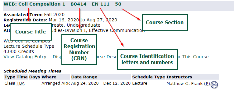 What Does Course Mean In College