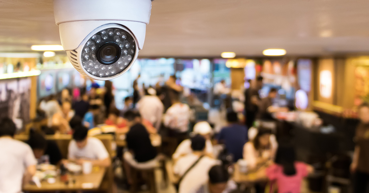 NMU's Loss Prevention Management graduate uses surveillance cameras to monitor a restaurant.